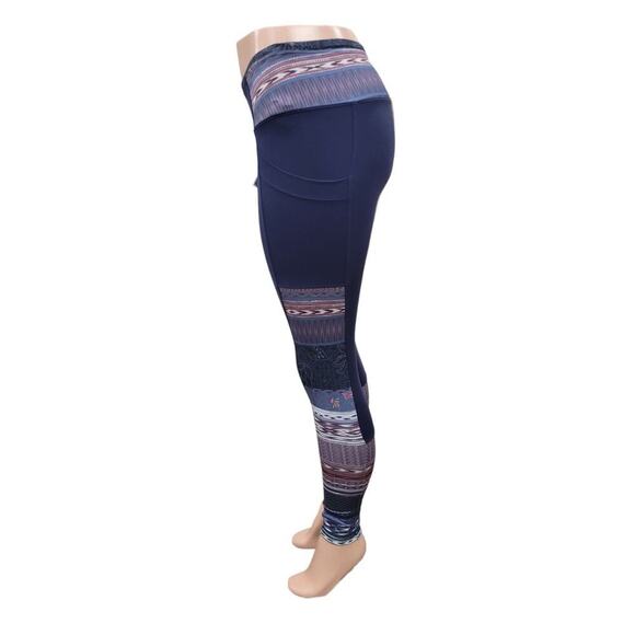PrAna‎ Women's Chakara Blue Highway Pioneer Aztec Print Leggings Size XS - Picture 7 of 16